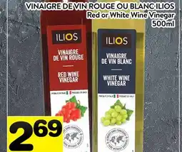Supermarché PA VINAIGRE DE VIN ROUGE OU BLANC ILIOS | Red or White Wine Vinegar offer