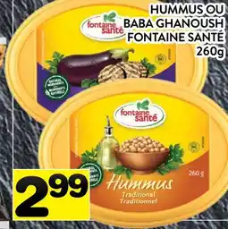 Supermarché PA HUMMUS OU BABA GHANOUSH FONTAINE SANTÉ offer