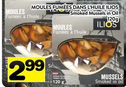 Supermarché PA MOULES FUMÉES DANS L'HUILE ILIOS | Smoked Mussels in Oil offer