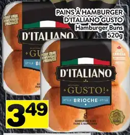 Supermarché PA PAINS À HAMBURGER D'ITALIANO GUSTO | Hamburger Buns offer