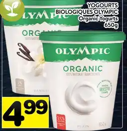 Supermarché PA YOGOURTS BIOLOGIQUES OLYMPIC | Organic Yogurts offer