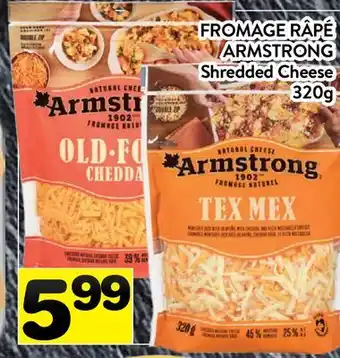 Supermarché PA FROMAGE RÂPÉ ARMSTRONG | Shredded Cheese offer