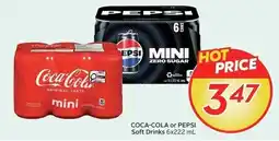 Sobeys Coca-cola or pepsi soft drinks offer