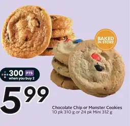 Sobeys Chocolate chip or monster cookies offer