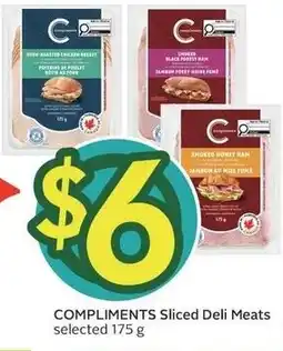 Sobeys Compliments sliced deli meats offer