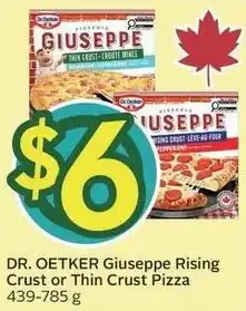 Sobeys Dr. Oetker giuseppe rising crust or thin crust pizza offer