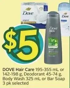 Sobeys Dove hair care offer