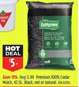 Canadian Tire Premium 100% Cedar Mulch offer
