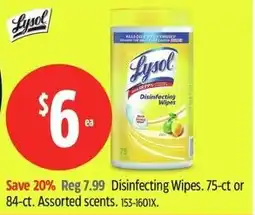 Canadian Tire Disinfecting wipes or assorted scents offer