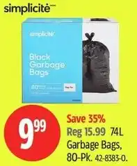 Canadian Tire Garbage bags offer