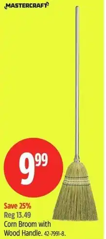 Canadian Tire Mastercraft corn broom with wood handle offer