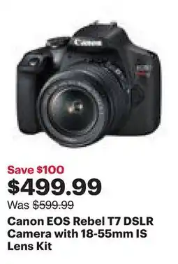 Best Buy Canon EOS Rebel T7 DSLR Camera with 18-55mm IS Lens Kit offer