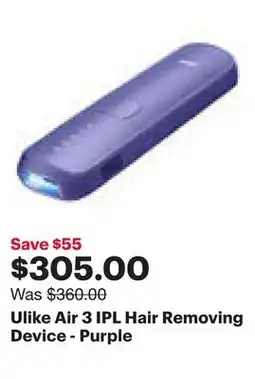 Best Buy Ulike Air 3 IPL Hair Removing Device - Purple offer