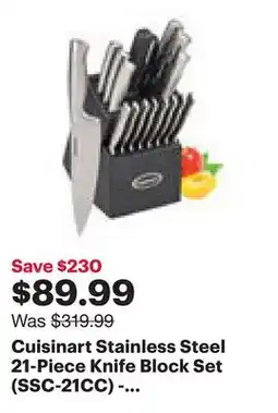 Best Buy Cuisinart Stainless Steel 21-Piece Knife Block Set (SSC-21CC) - Only at Best Buy offer
