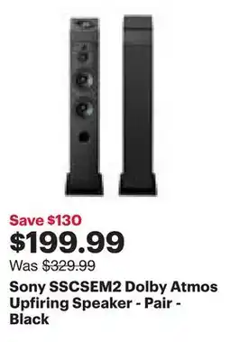 Best Buy Sony SSCSEM2 Dolby Atmos Upfiring Speaker - Pair - Black offer