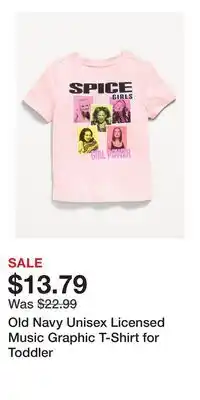 Old Navy Old Navy Unisex Licensed Music Graphic T-Shirt for Toddler offer