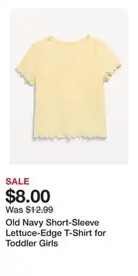 Old Navy Old Navy Short-Sleeve Lettuce-Edge T-Shirt for Toddler Girls offer