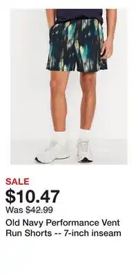 Old Navy Old Navy Performance Vent Run Shorts -- 7-inch inseam offer