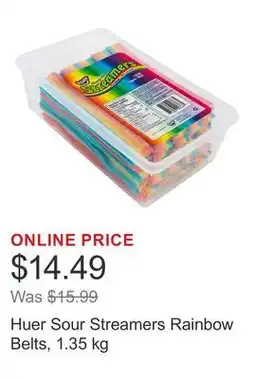 Costco Huer Sour Streamers Rainbow Belts offer