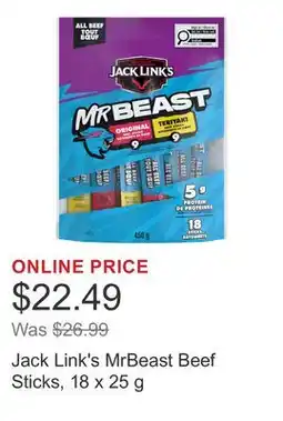 Costco Jack Link's MrBeast Beef Sticks offer