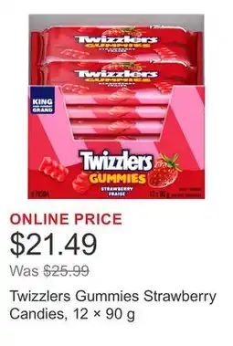Costco Twizzlers Gummies Strawberry Candies, 12 × offer