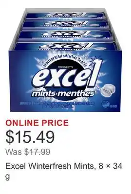 Costco Excel Winterfresh Mints, 8 × offer