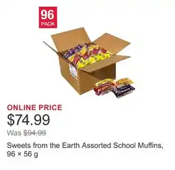 Costco Sweets from the Earth Assorted School Muffins, 96 × offer