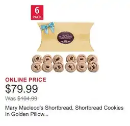 Costco Mary Macleod's Shortbread, Shortbread Cookies In Golden Pillow Boxes, 6 × offer