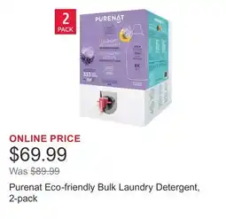 Costco Purenat Eco-friendly Bulk Laundry Detergent, 2-pack offer