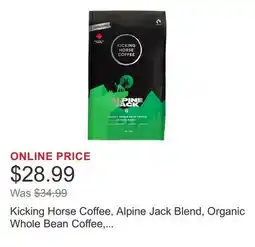 Costco Kicking Horse Coffee, Alpine Jack Blend, Organic Whole Bean Coffee, Medium Roast offer