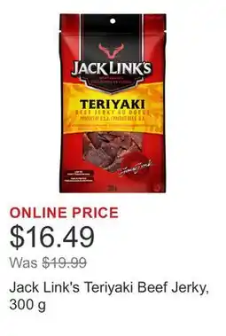Costco Jack Link's Teriyaki Beef Jerky offer