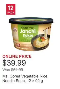 Costco Ms. Corea Vegetable Rice Noodle Soup, 12 × offer