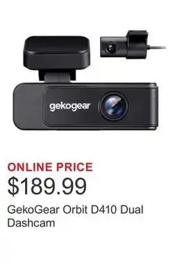 Costco GekoGear Orbit D410 Dual Dashcam offer