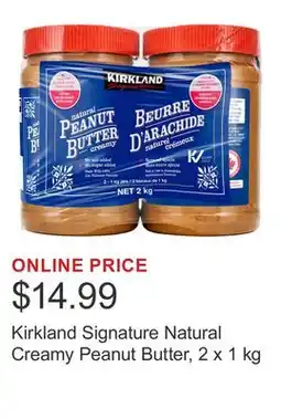 Costco Kirkland Signature Natural Creamy Peanut Butter offer