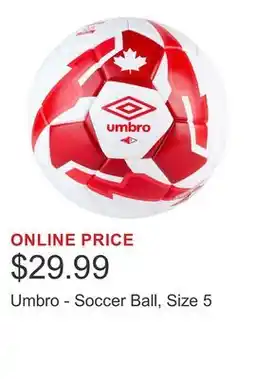 Costco Umbro - Soccer Ball, Size 5 offer
