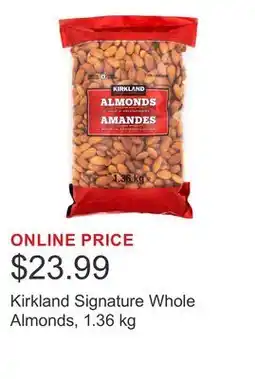 Costco Kirkland Signature Whole Almonds offer