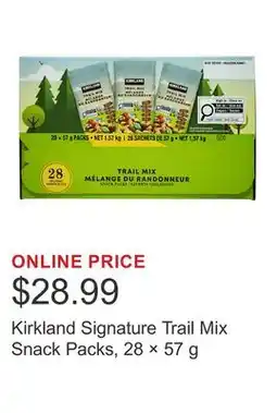 Costco Kirkland Signature Trail Mix Snack Packs, 28 × offer