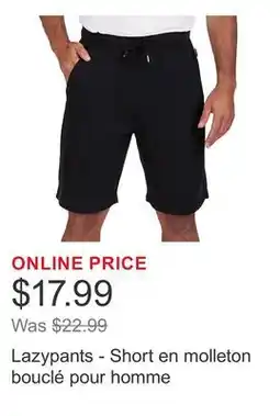 Costco Lazypants - Short en molleton bouclé pour homme offer