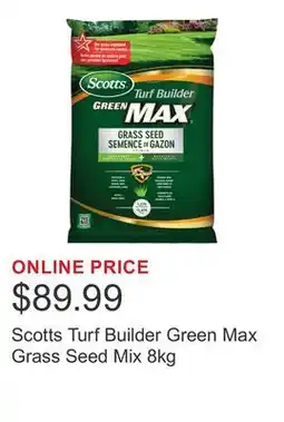 Costco Scotts Turf Builder Green Max Grass Seed Mix offer