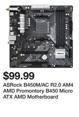 Newegg ASRock B450M/AC R2.0 AM4 AMD Promontory B450 Micro ATX AMD Motherboard offer