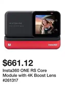 Newegg Insta360 ONE RS Core Module with 4K Boost Lens #261317 offer
