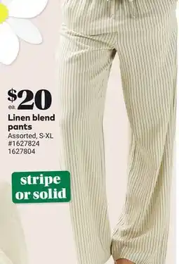 Giant Tiger Linen blend pants offer