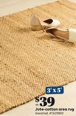 Giant Tiger Jute-cotton area rug offer