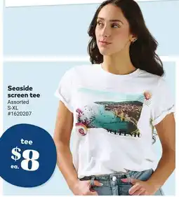 Giant Tiger Seaside screen tee offer