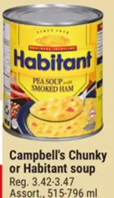 Giant Tiger Campbell's Chunky or Habitant soup offer