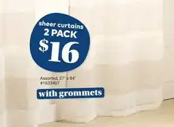 Giant Tiger sheer curtains offer
