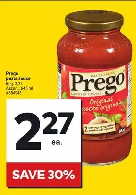Giant Tiger Prego pasta sauce offer