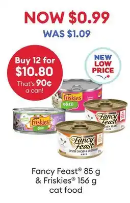Petsmart Fancy Feast 85g & Friskies 156g cat food offer