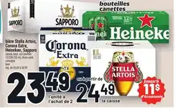 Metro BIÈRE STELLA ARTOIS, CORONA EXTRA, HEINEKEN, SAPPORO | BEER offer