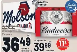 Metro BIÈRE LABATT BUDWEISER, MOLSON CANADIAN | BEER offer